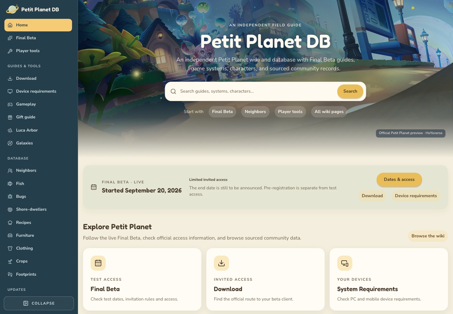 Petit Planet DB screenshot